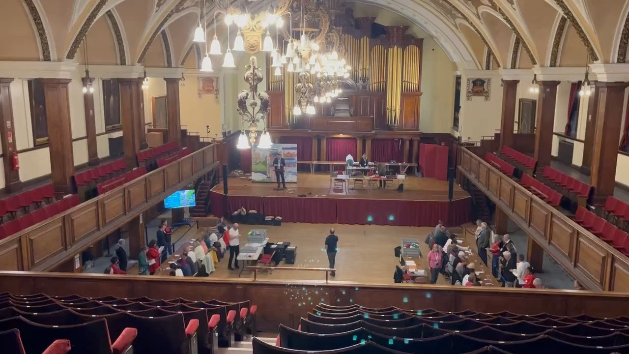 Chief Executive of Lancaster City Council Mark Davies makes the first speech in Ashton Hall