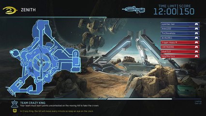 Halo 2 Anniversary - Team Crazy king on Zenith