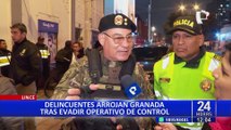 Lince: delincuentes dejan caer granada y provocan pánico entre vecinos