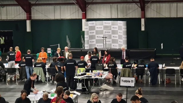 Jeremy Corbyn arrives at Islington count