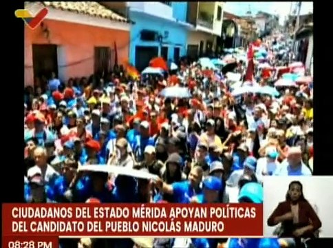 Merideños salen a las calles en respaldo al candidato del pueblo Nicolás Maduro