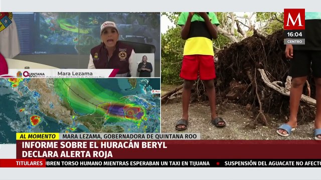 La gobernadora de Quintana Roo declara alerta roja ante la llegada del huracán 'Beryl'