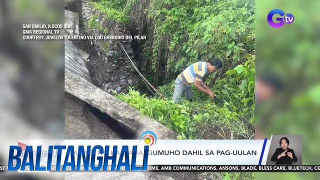 Bahagi ng kalsada, gumuho dahil sa pag-uulan - Weather update today as of 10:05 a.m. (July 5, 2024) | Balitanghali