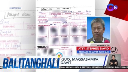 Panayam kay Atty. Stephen David, abogado ni Mayor Alice Guo | Balitanghali