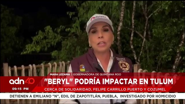 ¡Última Hora! La gobernadora de Quintana Roo da un mensaje por el acercamiento del huracán Beryl