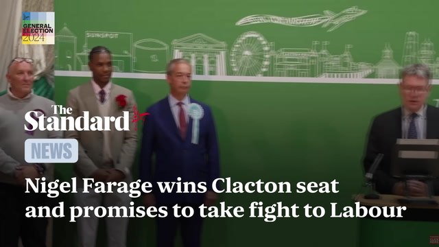 UK election: Nigel Farage Wins Seat In Clacton