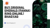 Buy Original Emerald (Panna) Ring Online | BhagyaG