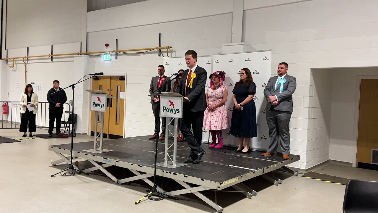 David Chadwick's speech after being elected as MP for Brecon, Radnor & Cwm Tawe