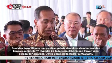 Statement Jokowi Usai Resmikan Pabrik Baterai Mobil Listrik Terbesar di Asia Tenggara