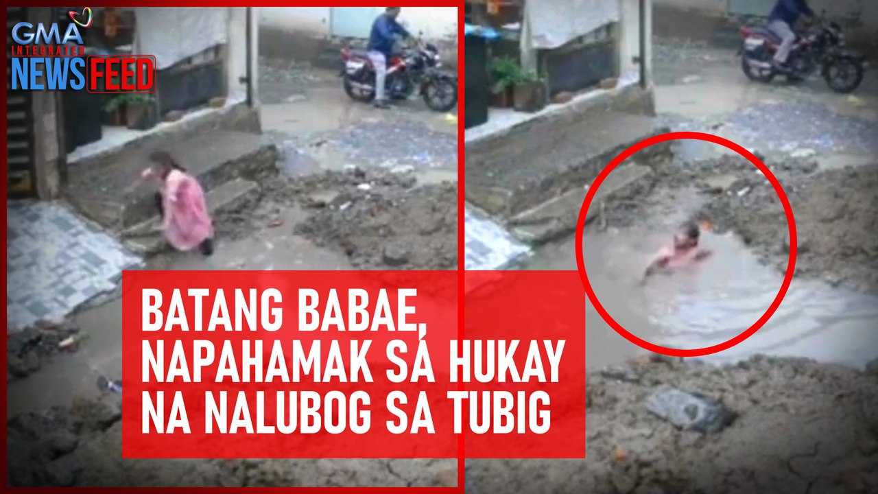 Batang babae, napahamak sa hukay na nalubog sa tubig | GMA Integrated Newsfeed