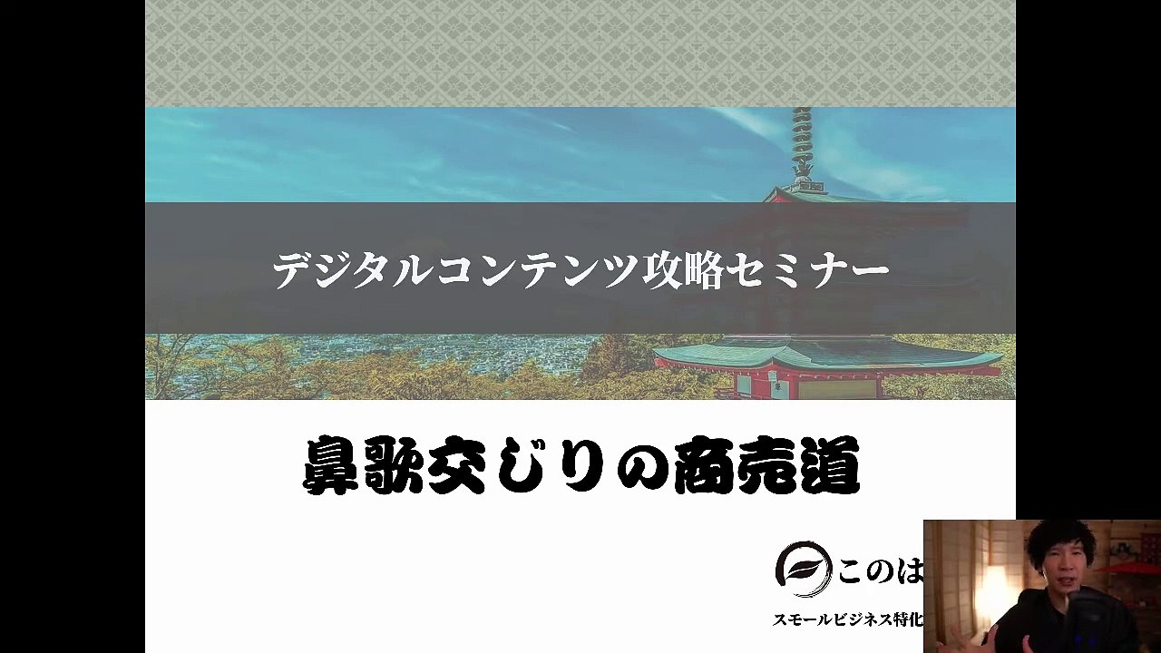 1. デジタルコンテンツ攻略セミナー 【スモールビジネス向け】