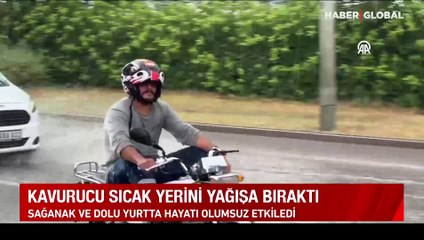 Kavurucu sıcaklıklar yerini yağışa bıraktı: İşte temmuz ayında şaşırtan manzaralar