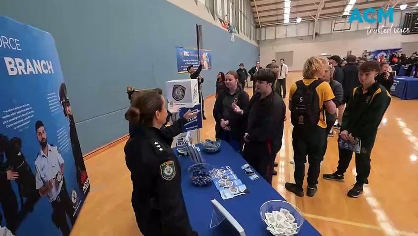 The Be A Cop In Your Hometown expo in Tamworth showcased some of the jobs police officers carry out, in a bid to attract more recruits to the force. Video prepared by Gareth Gardner