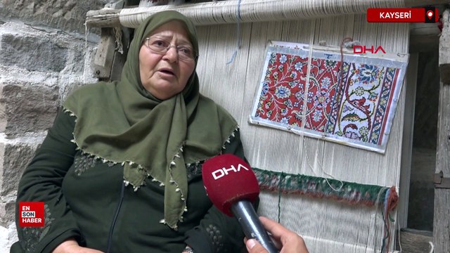 Kayseri'de 58 yıldır dokuduğu halılarla aile ekonomisine katkı sağladı