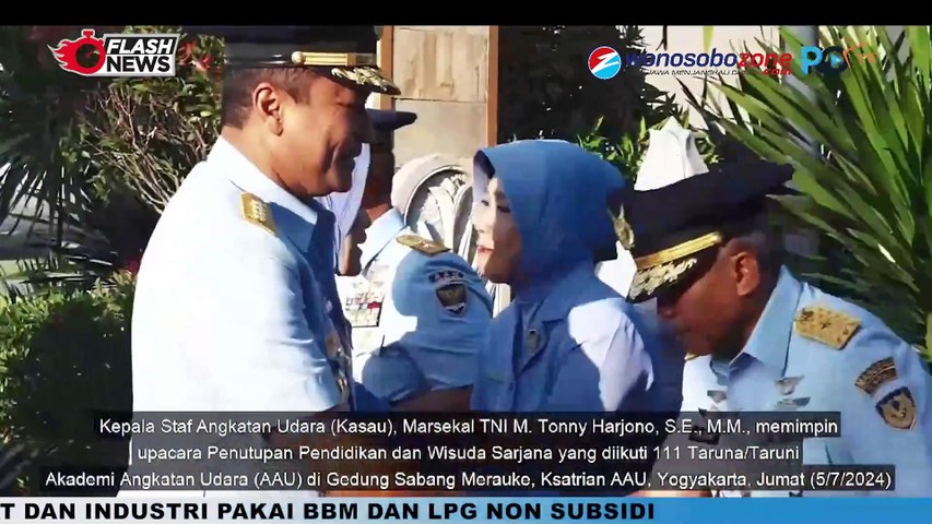 Kasau Marsekal TNI M. Tonny Harjono Pimpin Upacara Penutupan dan Wisuda Sarjana Taruna Akademi AU