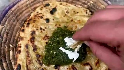 Saag Paratha , Pakistan Cultural Breakfast , Cheap Breakfast