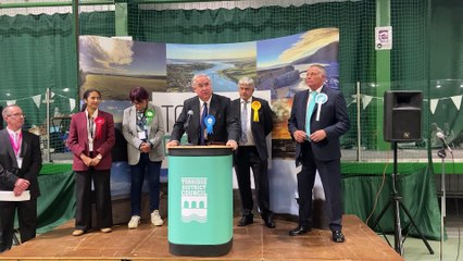 Sir Geoffrey Cox is re-elected as MP for Torridge and Tavistock