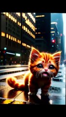 Sad story of mother cat and his kitten