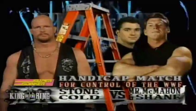 WWF King Of The Ring 1999 - Stone Cold Steve Austin vs Mr. McMahon & Shane McMahon (Handicap Ladder Match)