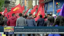 Organizaciones se manifestaron en contra de la política económica del presidente Daniel Noboa