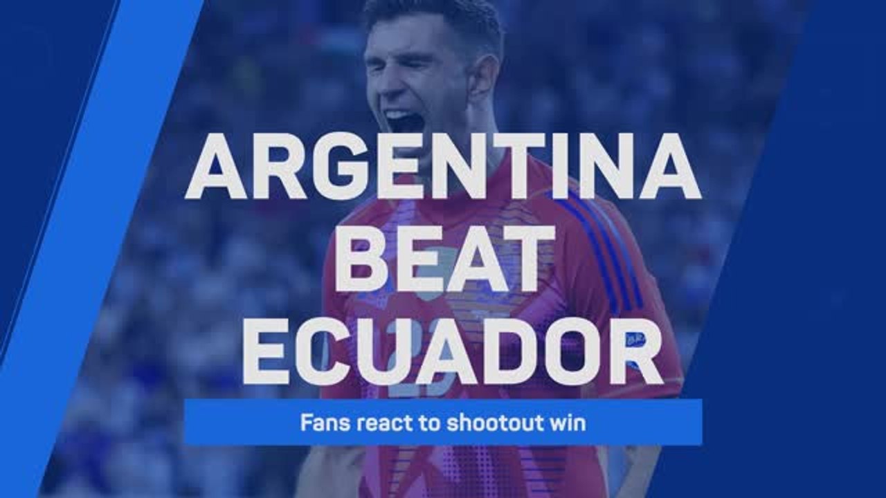 Argentina fans jubilant after penalty shootout win