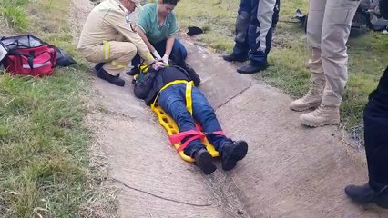 Acidente com moto esportiva de alta cilindrada deixa vítima na Rodovia BR-163