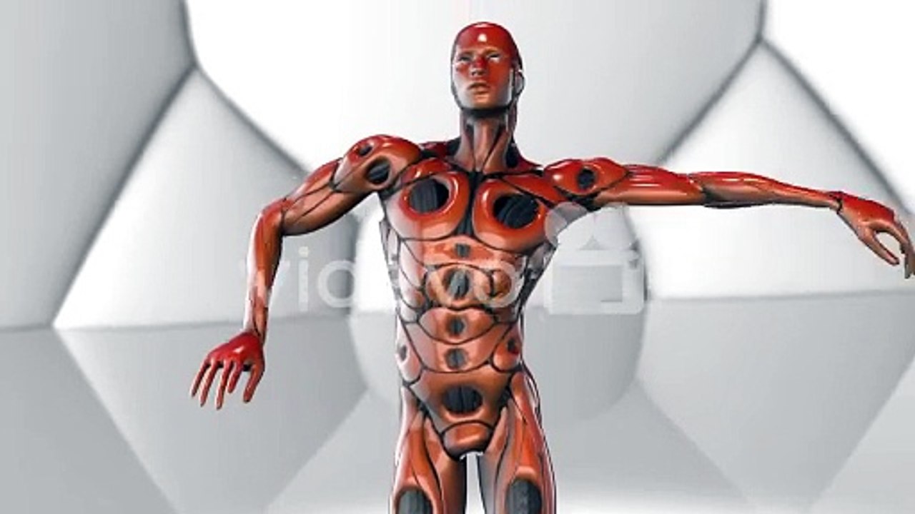 Robotic Artificial intelligence AI deep learning computer - Dancing cyborg
