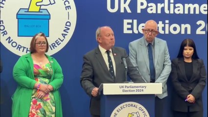 General election 2024: Jim Allister's full victory speech after beating Ian Paisley in North Antrim
