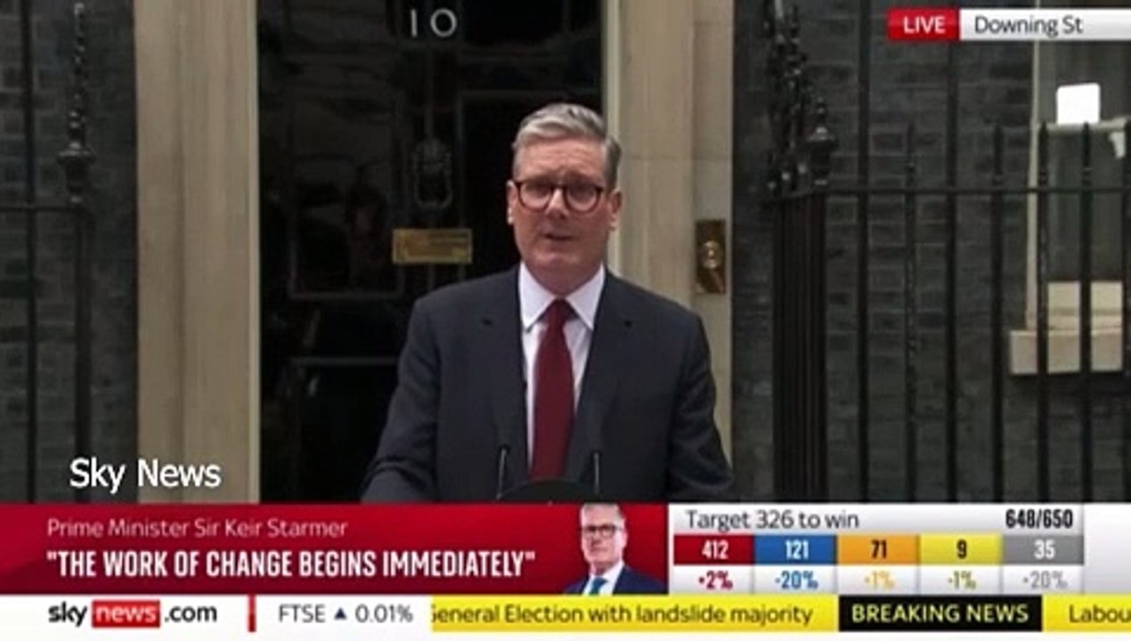 Keir Starmer makes first speech as Prime Minister
