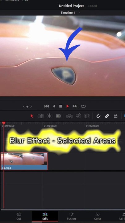 Blur Effect To The Selected Areas Davinci Resolve Edit | How To Add Blur Effect In Davinci Resolve