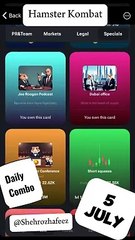 Today Hamster akomvat Daily Combo card 5 July