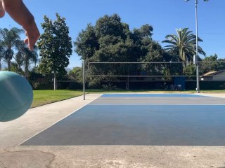 Day 1 of trying to get good at volleyball