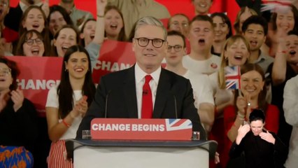 Keir Starmer, tras la histórica victoria laborista: "El cambio empieza ahora"