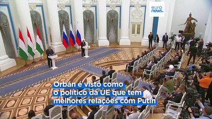 Orbán no Kremlin: Moscovo e Kiev  "longe" de acordo mas "foi dado primeiro passo" para o diálogo