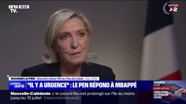 Les Français en ont marre de se faire donner des leçons de morale : Marine Le Pen répond à l'appel au vote lancé par Kylian Mbappé