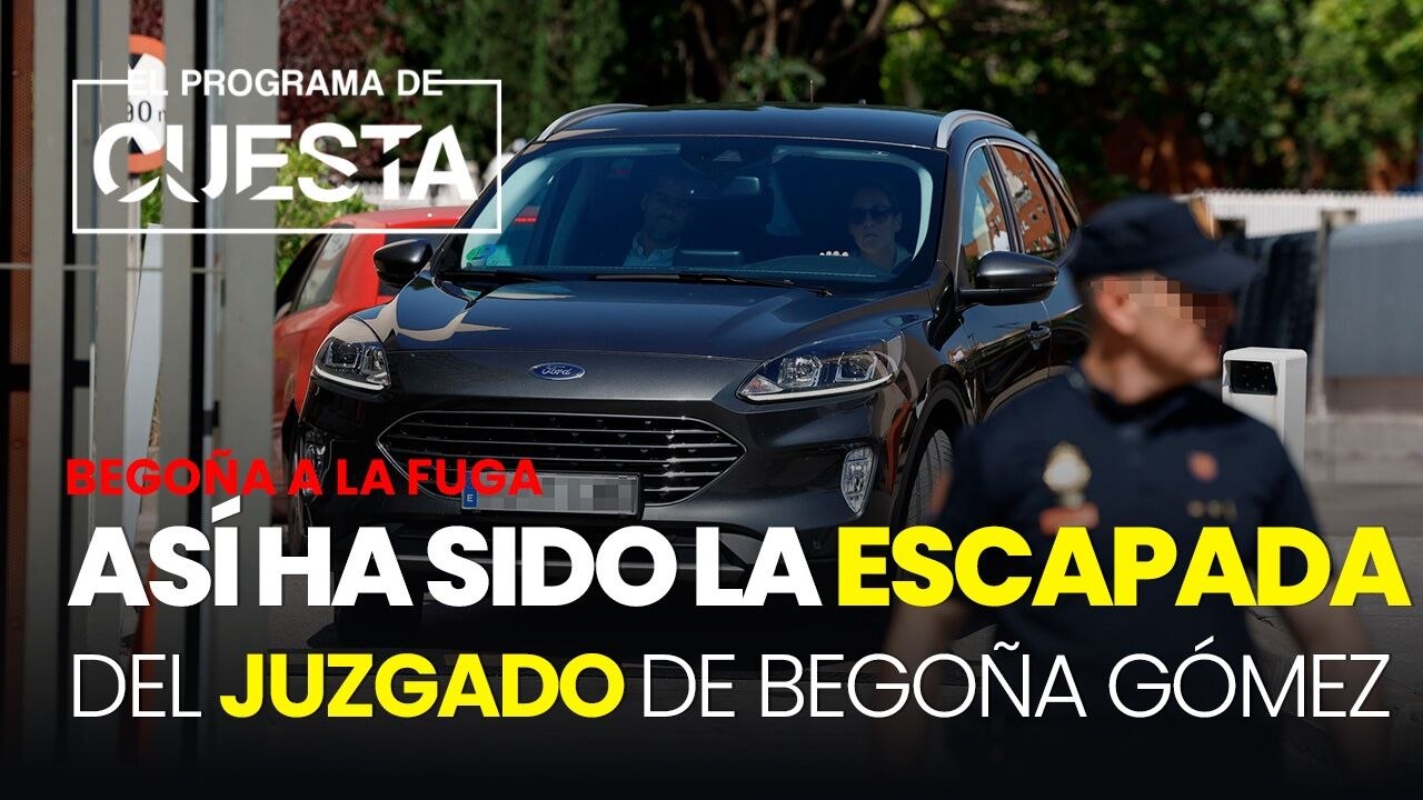 Begoña a la fuga: así ha sido la escapada del juzgado de Begoña Gómez