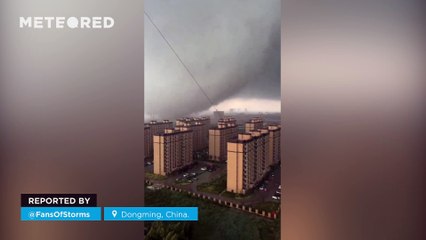 A devastating tornado causes major damage in Dongming, China