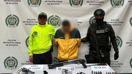 Así cayó delincuente que se dedicaba al alquiler de armas de fuego en Bogotá
