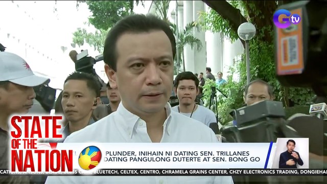 Reklamong plunder, inihain ni Dating Sen. Trillanes laban kina Dating Pangulong Duterte at Sen. Bong Go | SONA