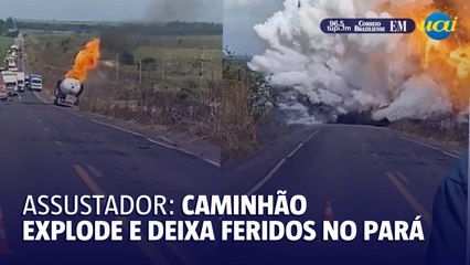 Caminhão-tanque explode e deixa pessoas feridas no Pará