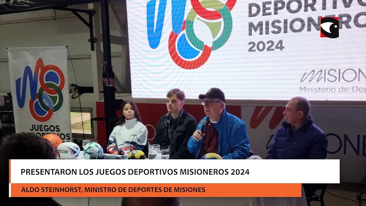 Presentaron los juegos deportivos misioneros 2024