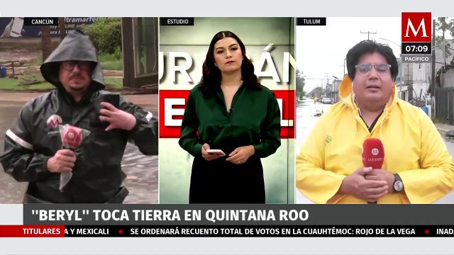 Reportan saldo blanco tras el paso del huracán 'Beryl' en Tulum, Quintana Roo