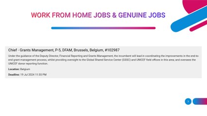 UNICEF - Chief Grants Management Job |38