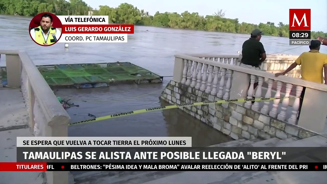 PC Tamaulipas comienza con las precauciones ante la posible llegada de 'Beryl'