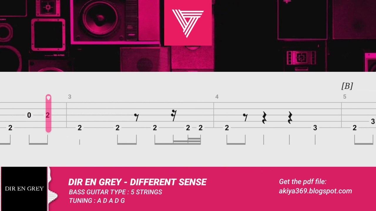 DIFFERENT SENSE - DIR EN GREY 【BASS TAB】