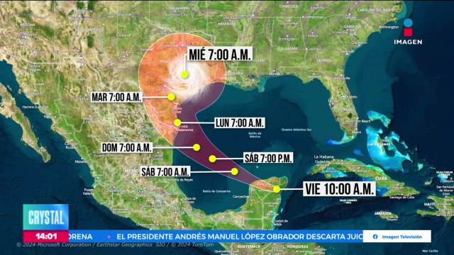 En estos momentos “Beryl” se degrada a tormenta tropical