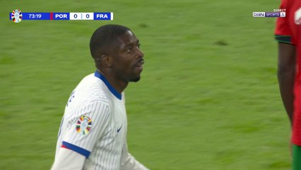 Euro 2024 : La frappe de Dembélé rase l'équerre de Diogo Costa !
