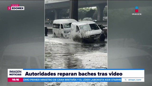 Autoridades reparan mega bache en Cuautitlán Izcalli, Estado de México