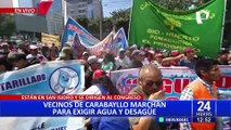 San Isidro: vecinos de Carabayllo protestan exigiendo el servicio de agua potable