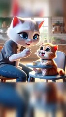 Kitten_Party_After_Exhausted_Mother_Cat_Meltdown_#funny_#catlover_#cuteanimals_#cartoon(360p)